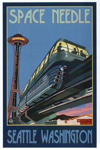 Space needle monorail - needle,